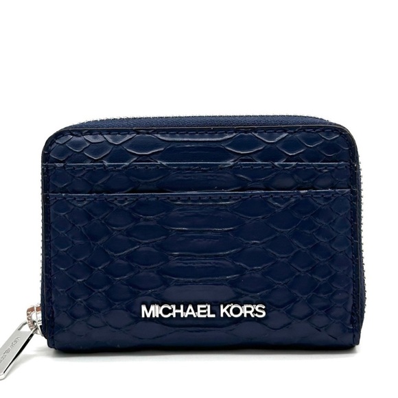Michael Kors Medium ZA Card Case Wallet Navy Blue (NWT) - Picture 1 of 7